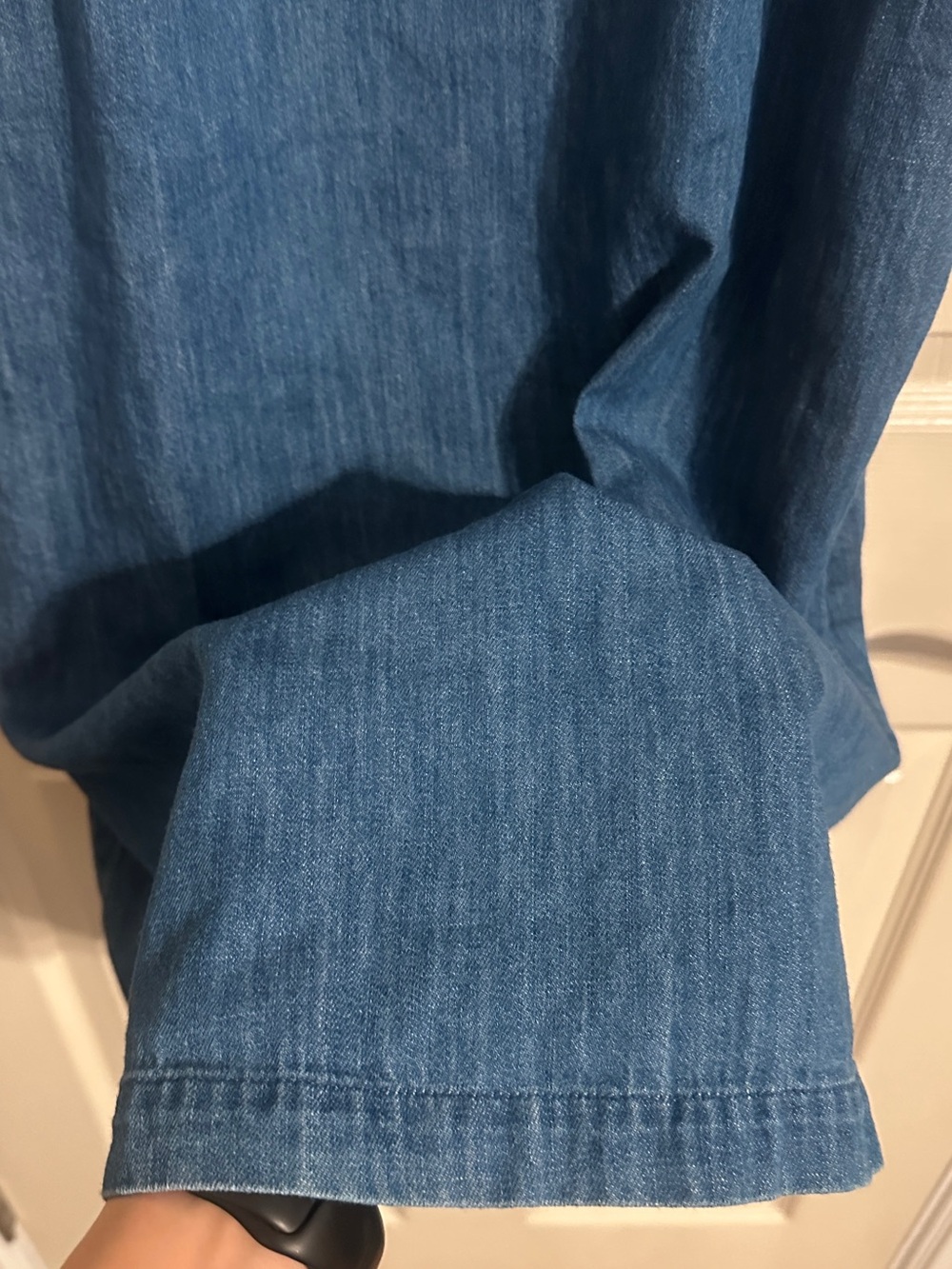 Old Navy Blue Washed Resort Denim Tie-Shoulder Cotton Mini Dress, Sz S, NWOT - Picture 9 of 9